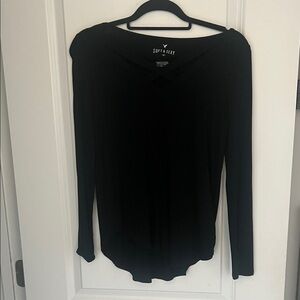 American Eagle Outfitters Soft Black Long Sleeve Top